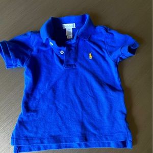 Polo Ralph Lauren blue cotton mesh polo shirt. Age 24 months.